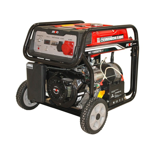 Трифазен бензинов генератор Senci SC-10000TE – 8,5 kW 400V / 2,8 kW 230V, електростарт